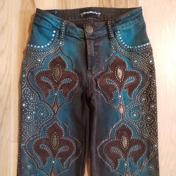 BrazilRoxx glamorous embroidered and beaded denim suit - Picture 12 of 17